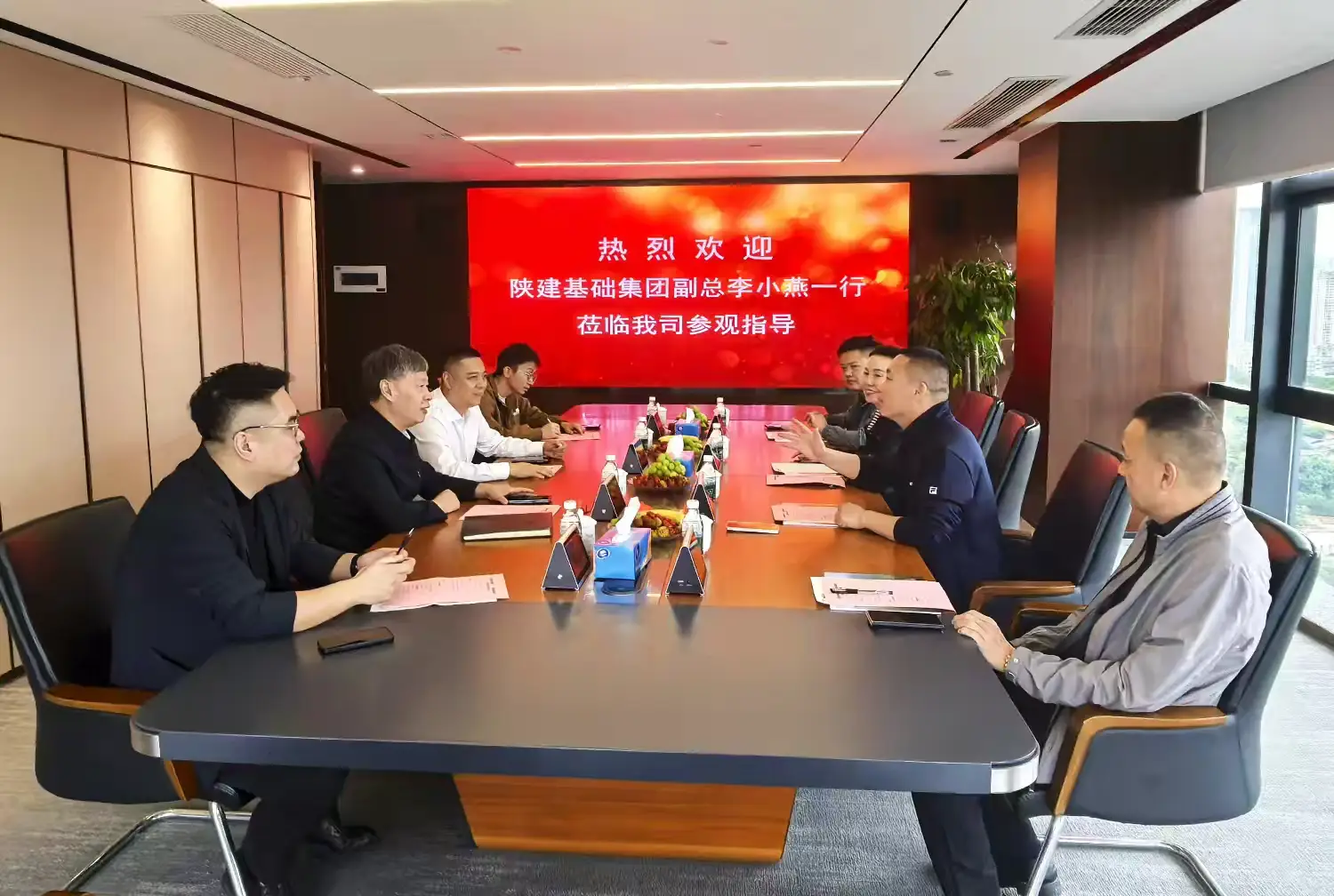 陜建基礎集團蒞臨福建路橋集團參觀指導